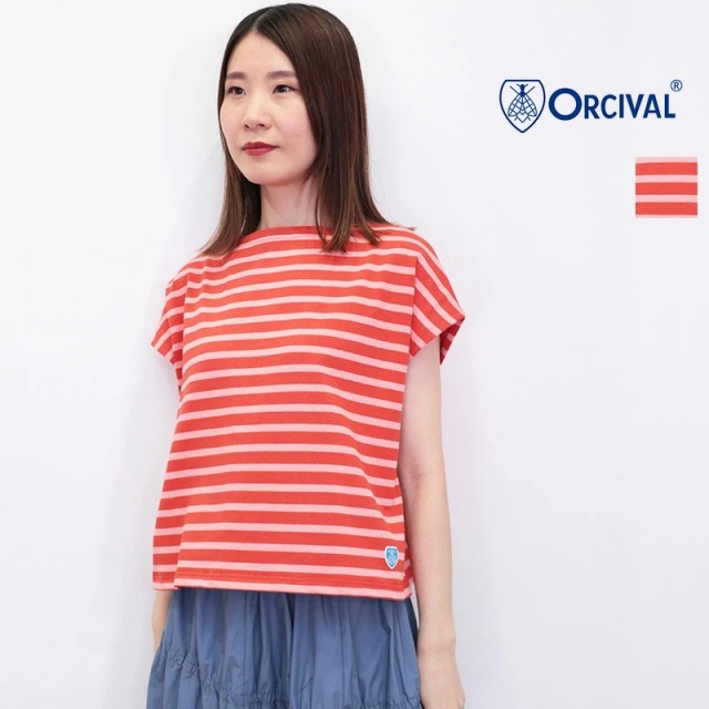 ORCIVAL オーシバル B271 フレンチスリーブボーダーTシャツ バスクTシャツ ノースリーブ | 25SS トップス 春夏