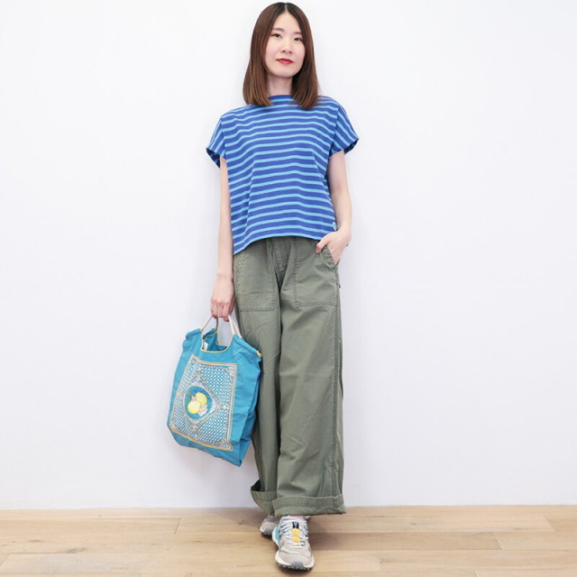 ORCIVAL オーシバル B271 フレンチスリーブボーダーTシャツ