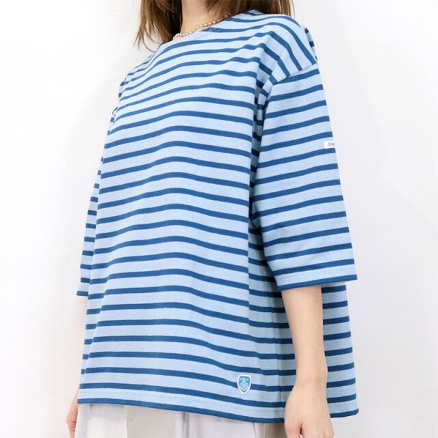 ORCIVAL オーシバル B248 七分袖バスクTシャツ コットン100％ バスク  