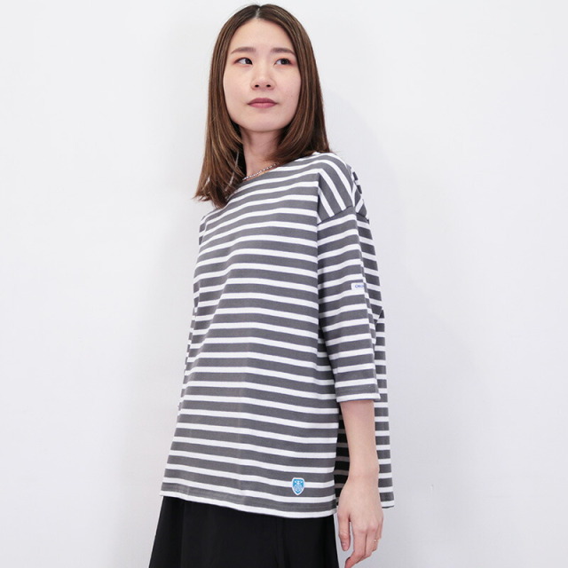 ORCIVAL オーシバル B248 七分袖バスクTシャツ コットン100％ バスク 