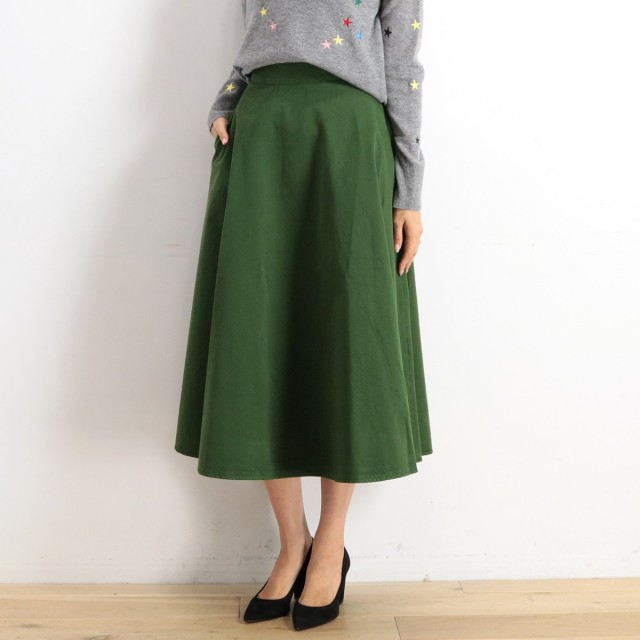 【美品】セラー ドアーCELLAR DOOR ステッチロングスカート ベージュ系 pleid-p107-col2.jpg