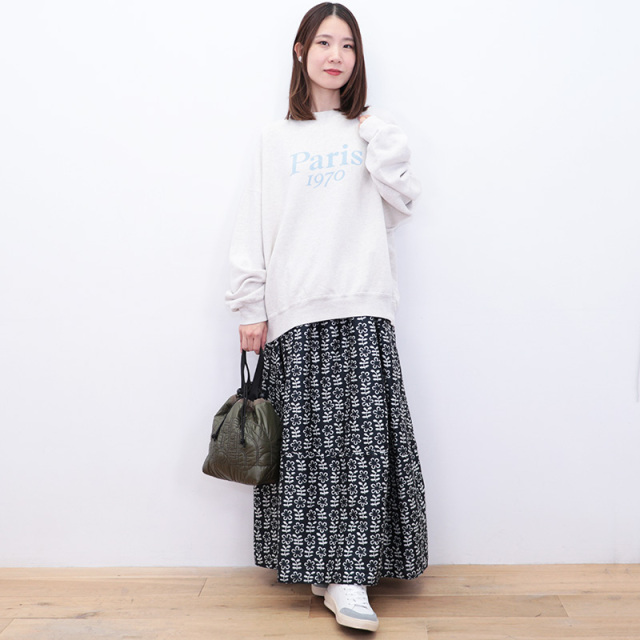 nem ①美品 REMI RELIEF 裏毛 クルーネック スウェット REMI RELIEF レミレリーフ RN27353101 SP加工 3飛び 裏毛クルー