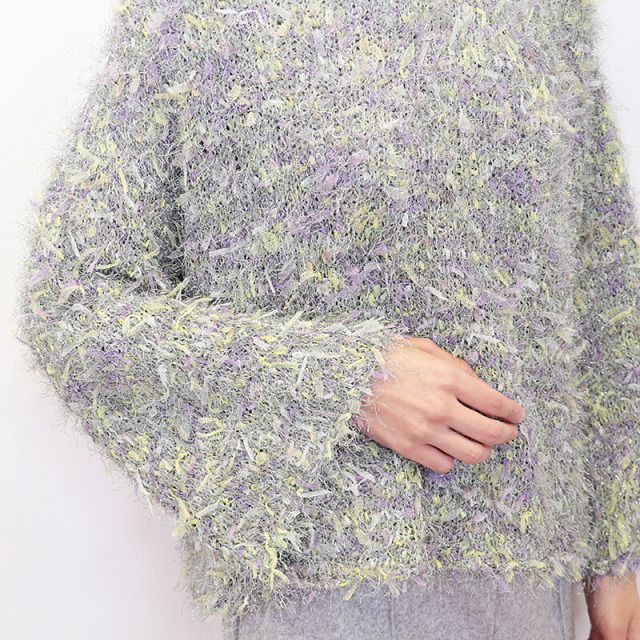【WEB限定】ラメ混ファンシーヤーンニットプルオーバー≪手洗い可能≫ MAYSON GREY｜【WEB限定】ラメ混ファンシーヤーンニットプル