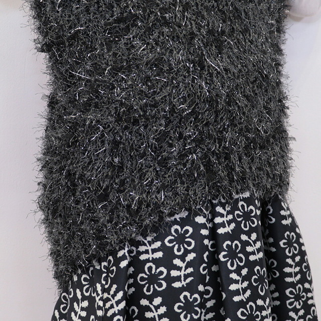 Ritto リット 202419-FB ミックスファーベスト ニットプルオーバー