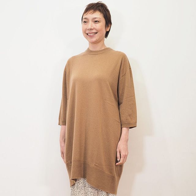 Semi Couture セミクチュール 0942 0702 ウールカシミヤ オーバーサイズニットプルオーバー ワンピース aw トップス 秋冬