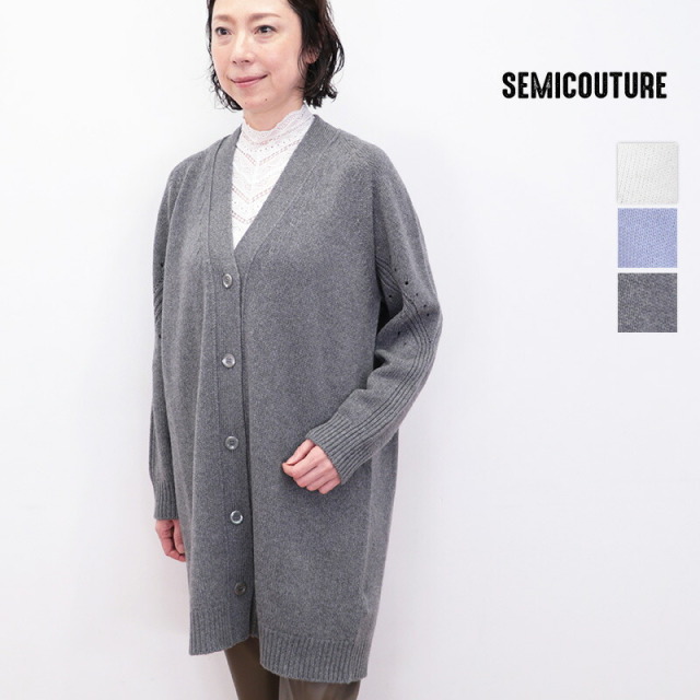 SEMI COUTURE セミクチュール 49420506 カシミヤ混 ロングニット 