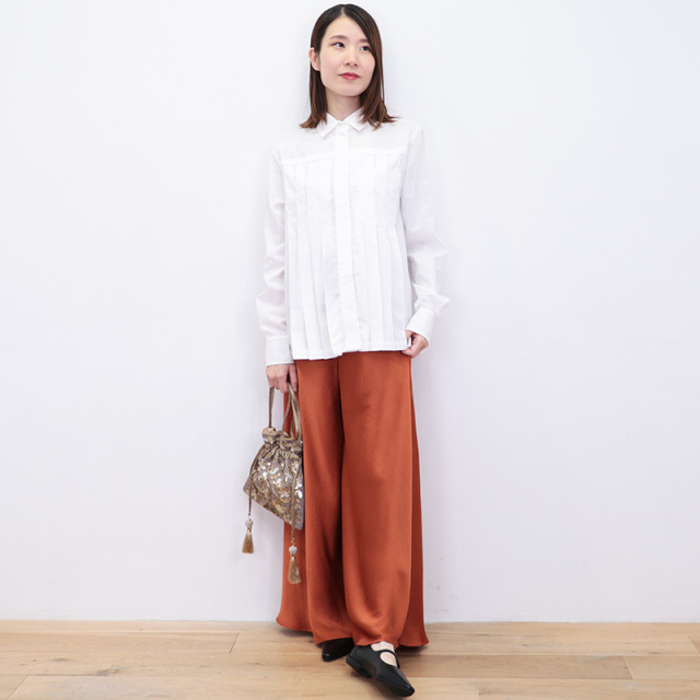 SEMI COUTURE セミクチュール 59421123 プリーツフレアシャツ