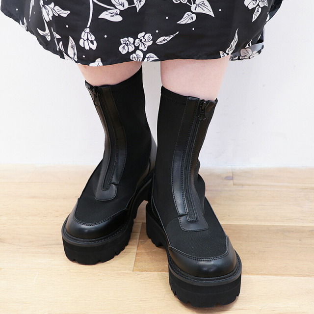 siva ブーツ カーキ 27cm ALPHA CUBIC ブーツ リアルレザー 筒太 オーバーサイズワイド