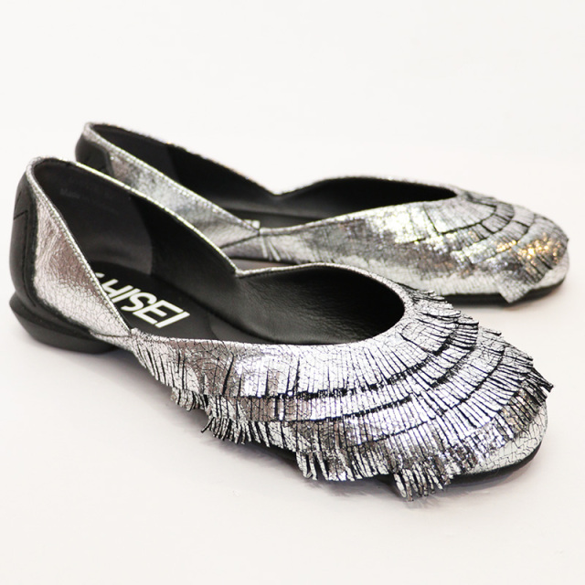 SHISEI シセイ 61042R フリンジセパレートバレエシューズ メタリック