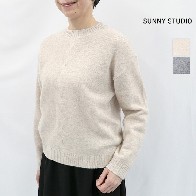SUNNY STUDIO サニースタジオ 62521160 ケーブル編みニットプルオーバー ウール100％ | 26AW トップス 秋冬
