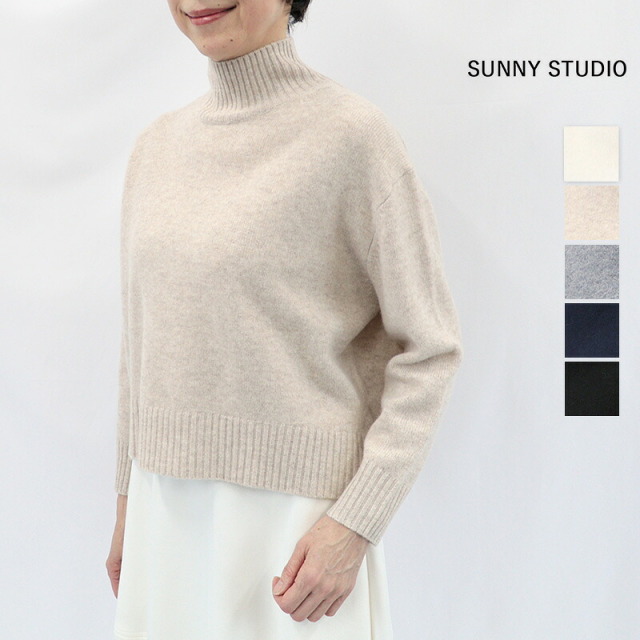 SUNNY STUDIO サニースタジオ 62521230 ハイネックショートニットプルオーバー ウール100％ | 26AW トップス 秋冬