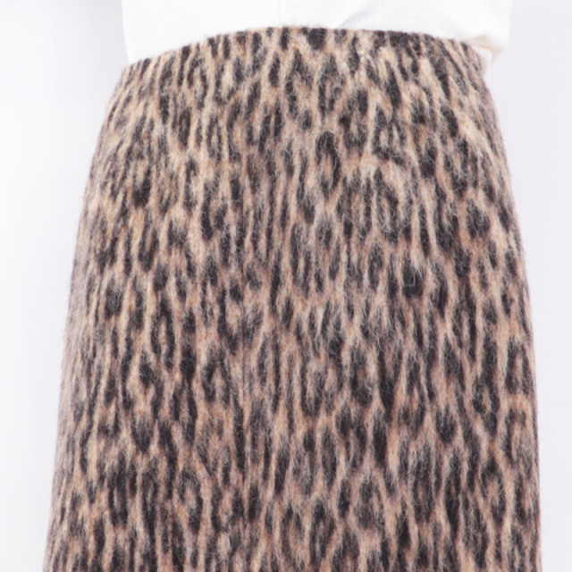【着用1回】BLAMINK♡ブラミンク　シャギーウールレオパードタイトスカート TICCA ティッカ TBDA-251 レオパードシャギースカート タイトスカート