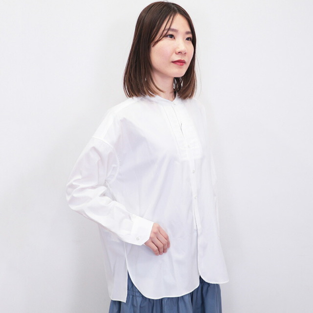 TICCA ティッカ TBES-013 ピンタックノーカラーシャツ ドレスシャツ