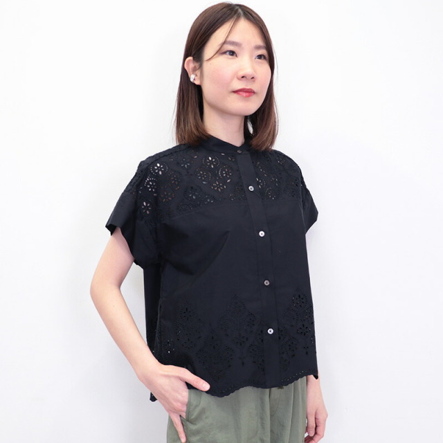 TICCA ティッカ TBES-101 レースフレンチシャツ カットワークレース 