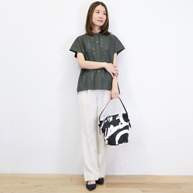 TICCA ティッカ TBDS-101 レースフレンチスリーブシャツ カットワーク 