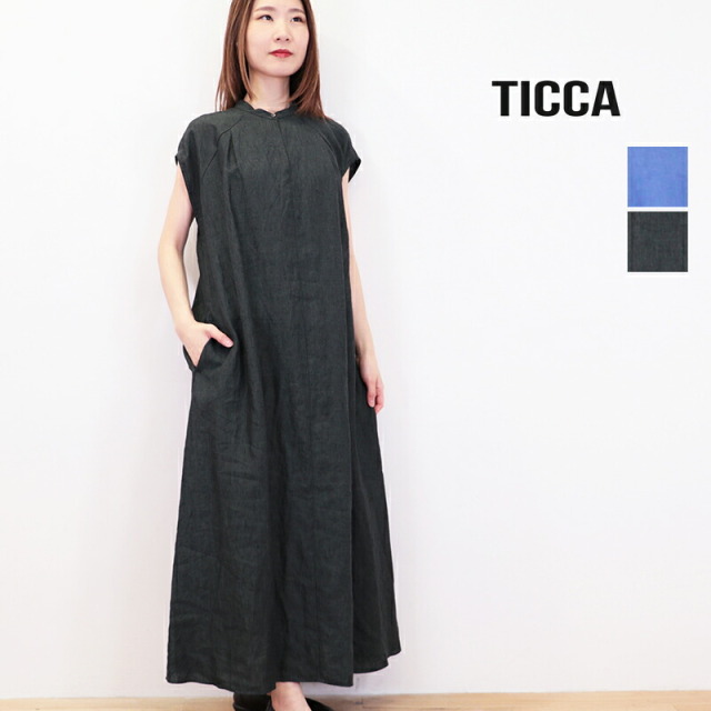 TICCA ティッカ TBDS-411 2WAY リネンフレンチスリーブ  