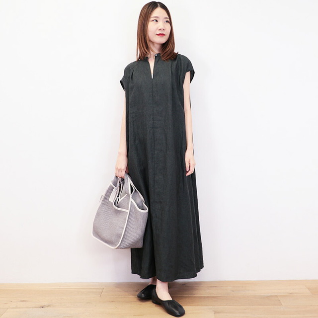 TICCA ティッカ TBDS-411 2WAY リネンフレンチスリーブワンピース 