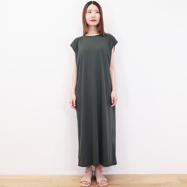 新品TICCA ⭐︎ノースリーブシャツワンピース TICCA ティッカ TBDS-442 ギャザーノースリーブワンピース T