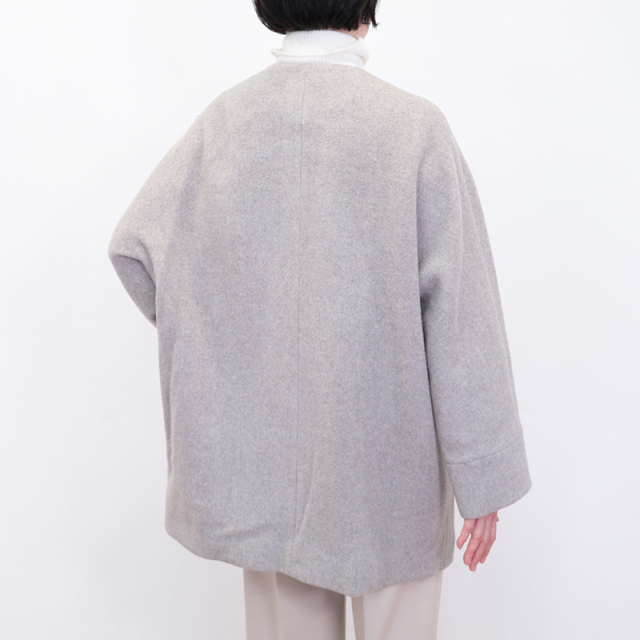 TICCA美品ウールテントコート TICCA｜ ウール ミックスツイード テント コート tbea-271-nk