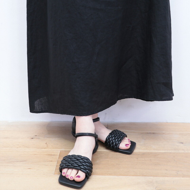TICCA ティッカ TBES-406 2WAYフレンチスリーブリネンワンピース