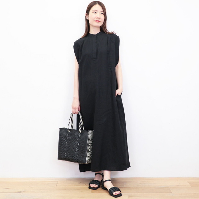 TICCA ティッカ TBES-406 2WAYフレンチスリーブリネンワンピース