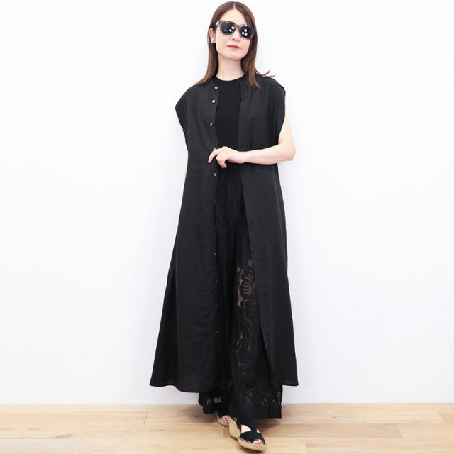 TICCA ティッカ TBES-406 2WAYフレンチスリーブリネンワンピース
