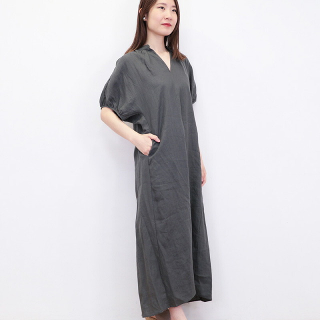 TICCA ティッカ TBES-407 バルーンスリーブリネンワンピース