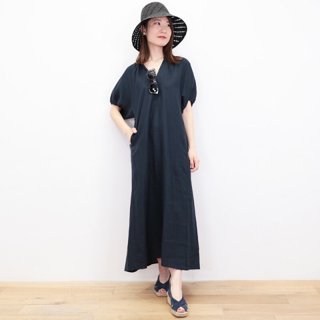 TICCA ティッカ TBES-407 バルーンスリーブリネンワンピース