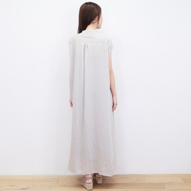 美品TICCA 赤と白のストライプ フレンチスリーブシャツワンピース 美品TICCA 赤と白のストライプ フレンチスリーブシャツ