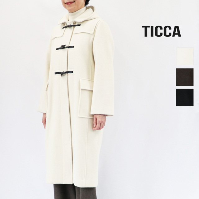 TICCA ティッカ TBFA-207 ダッフルコート ウールコート メルトンコート ロングコート | 26AW アウター 秋冬