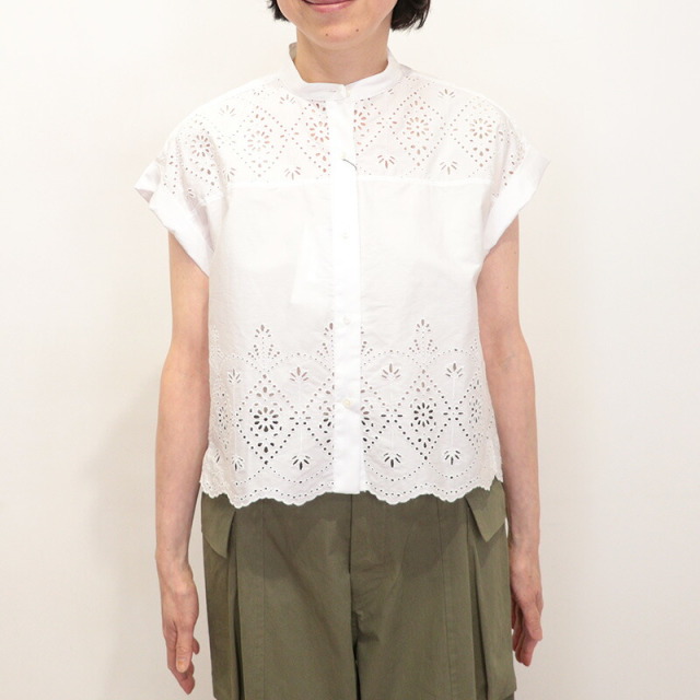 TICCA ティッカ TBFS-121 レースフレンチスリーブシャツ ブラウス