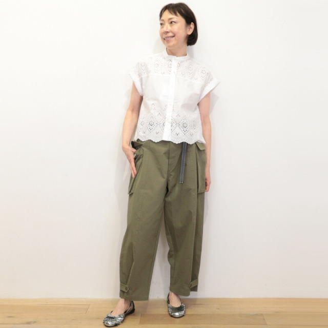 TICCA ティッカ TBFS-121 レースフレンチスリーブシャツ ブラウス