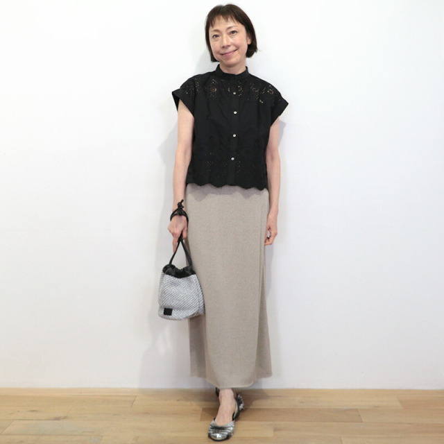 TICCA ティッカ TBFS-121 レースフレンチスリーブシャツ ブラウス