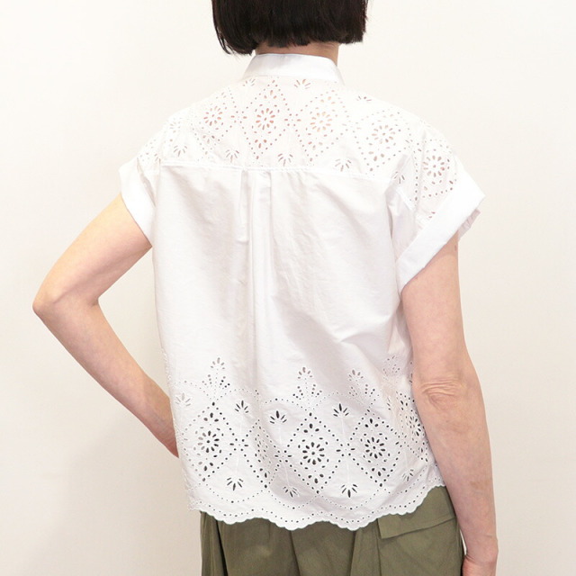 TICCA ティッカ TBFS-121 レースフレンチスリーブシャツ ブラウス