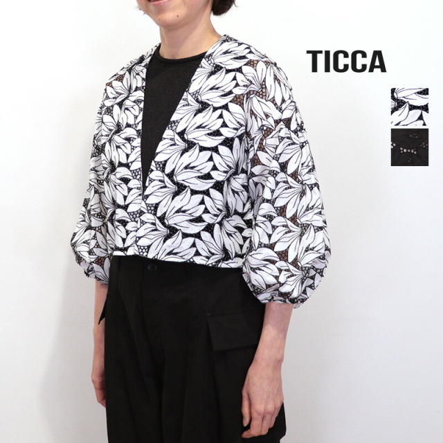 TICCA ティッカ TBFS-133 フラワーレースジャケット ライトアウター ブルゾン | 26SS アウター 春夏