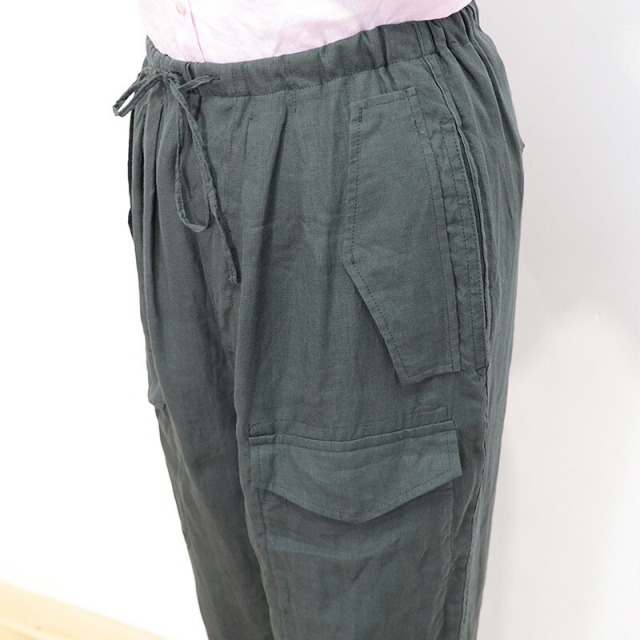 TICCA ティッカ TBFS-406 リネンカーゴパンツ ワイドパンツ イージー