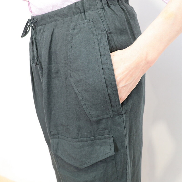 TICCA ティッカ TBFS-406 リネンカーゴパンツ ワイドパンツ イージー