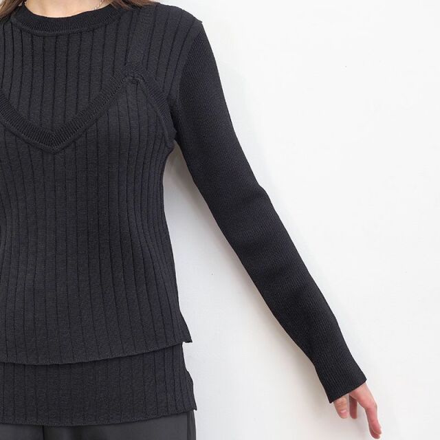 TORRAZZO DONNA トラッツォドンナ 6241-424 リブラメニットプル