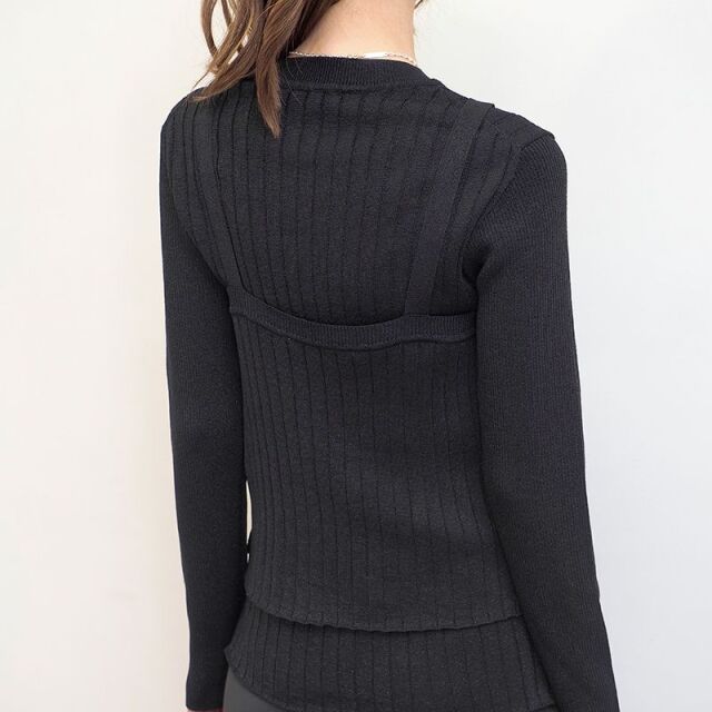 TORRAZZO DONNA トラッツォドンナ 6241-424 リブラメニットプル