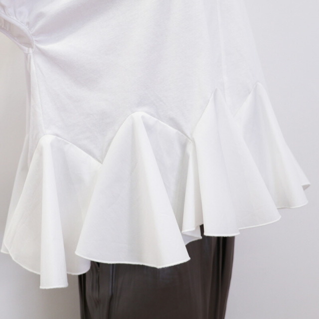 TORRAZZO DONNA トラッゾドンナ 6250-576 異素材コンビフリルTシャツ