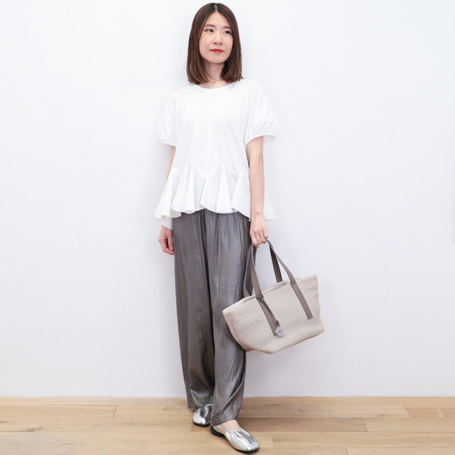 TORRAZZO DONNA トラッゾドンナ 6250-576 異素材コンビフリルT