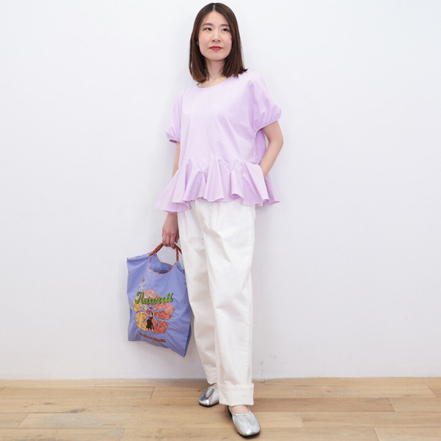 TORRAZZO DONNA トラッゾドンナ 6250-576 異素材コンビフリルT