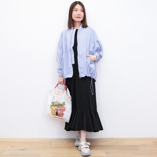 TORRAZZO DONNA/6250-577 異素材コンビフリルワンピース マキシ