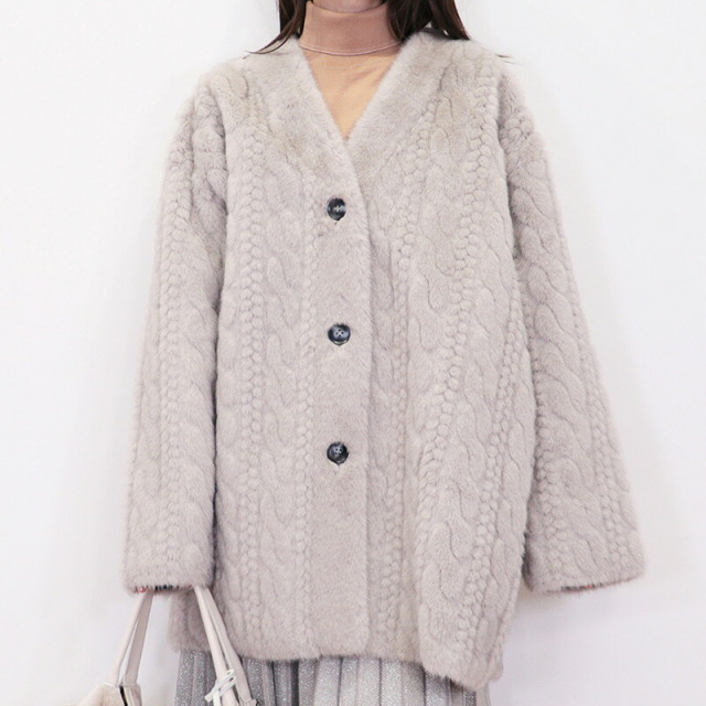 ムートン・ファーコート GENERAL IDEA Loose fit eco fur mustang GRAY WBC4L09509 MUSINSA公式 | GENERAL IDEA Loose Fit Faux Fur Mustang [BLACK