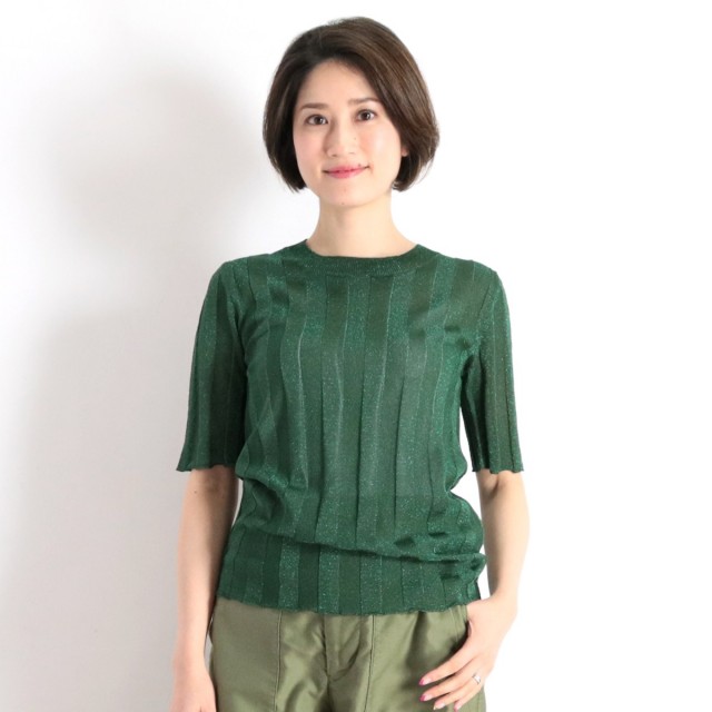 roberto collina ベロアブルゾン ネイビー×グリーン 48 L相当 roberto collina ロベルトコリーナ ベロアブルゾン ネイビー