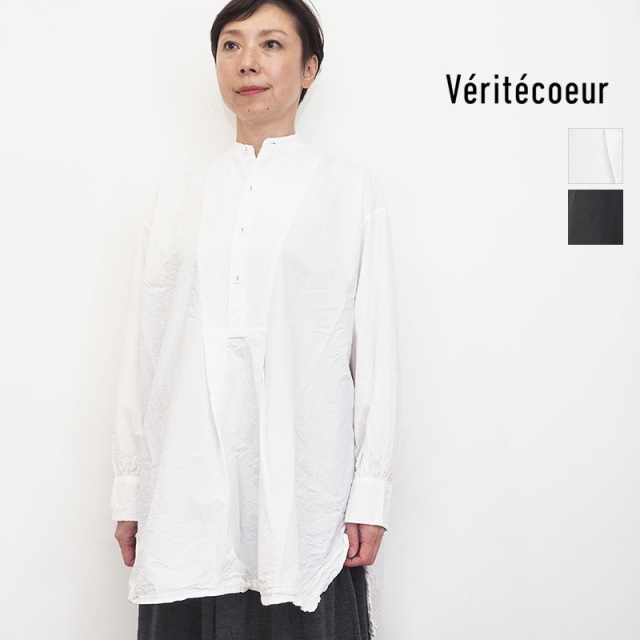 [VC-2514]Veritecoeurシュリンクヨークシャツ/生成り veritecoeur ヴェリテクール VC-2514 シュリンクヨークシャツ
