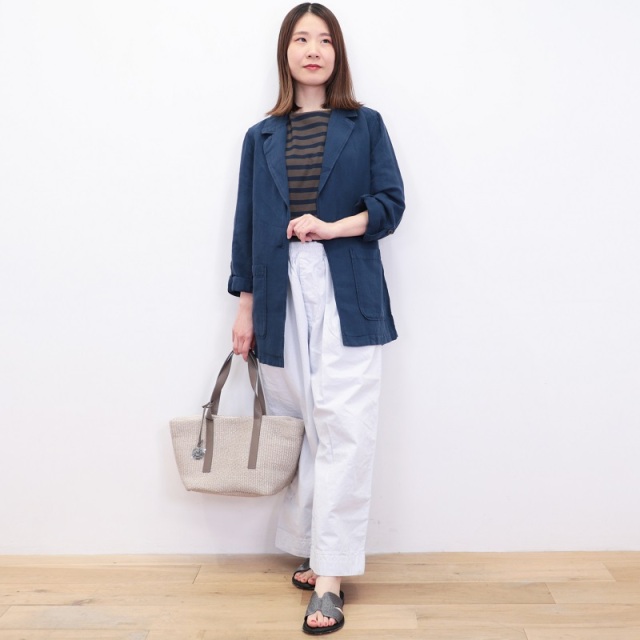 Veritecoeur ヴェリテクール VC-2697 ガーメントダイダブル裾パンツ