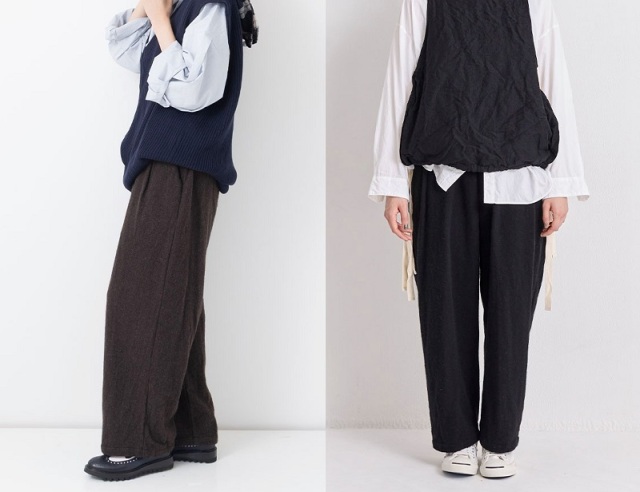 Veritecoeur ヴェリテクール VC-2798 ウールタックパンツ ワイドパンツ