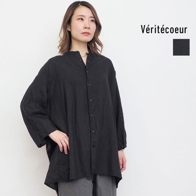 Veritecoeur ヴェリテクール ST-167L リネンギャザーブラウス ノー 
