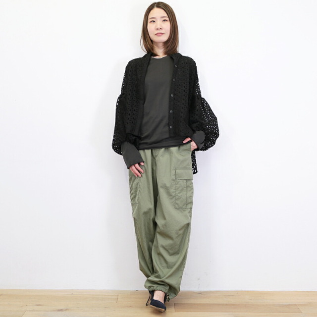 【美品】WALANCE ブラウス ワイドスリーブ オーガニックコットン シアー 美品】WALANCE ブラウス ワイドスリーブ オーガニックコットン